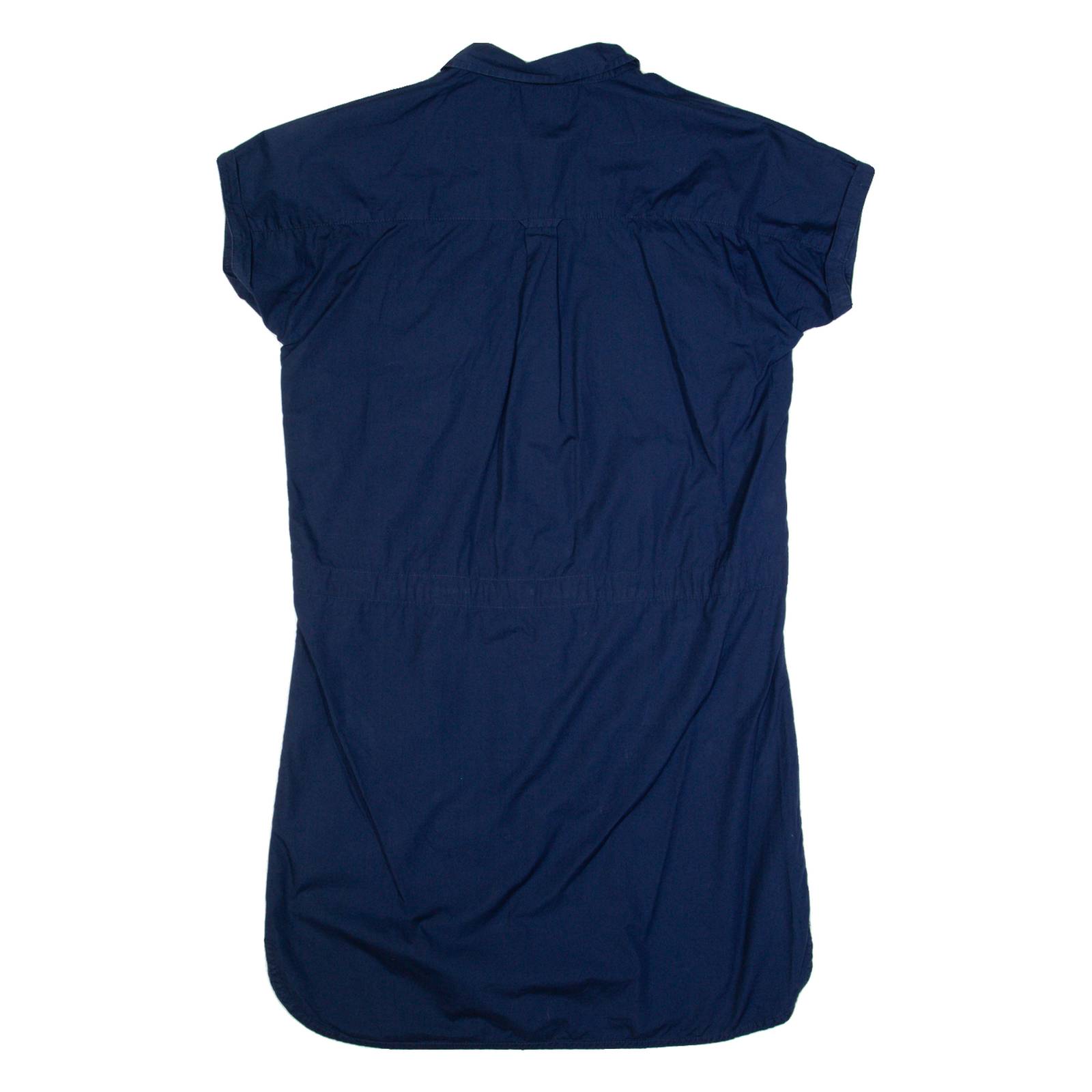 TRESPASS Womens Shirt Dress Blue Short Sleeve Knee Length UK 14