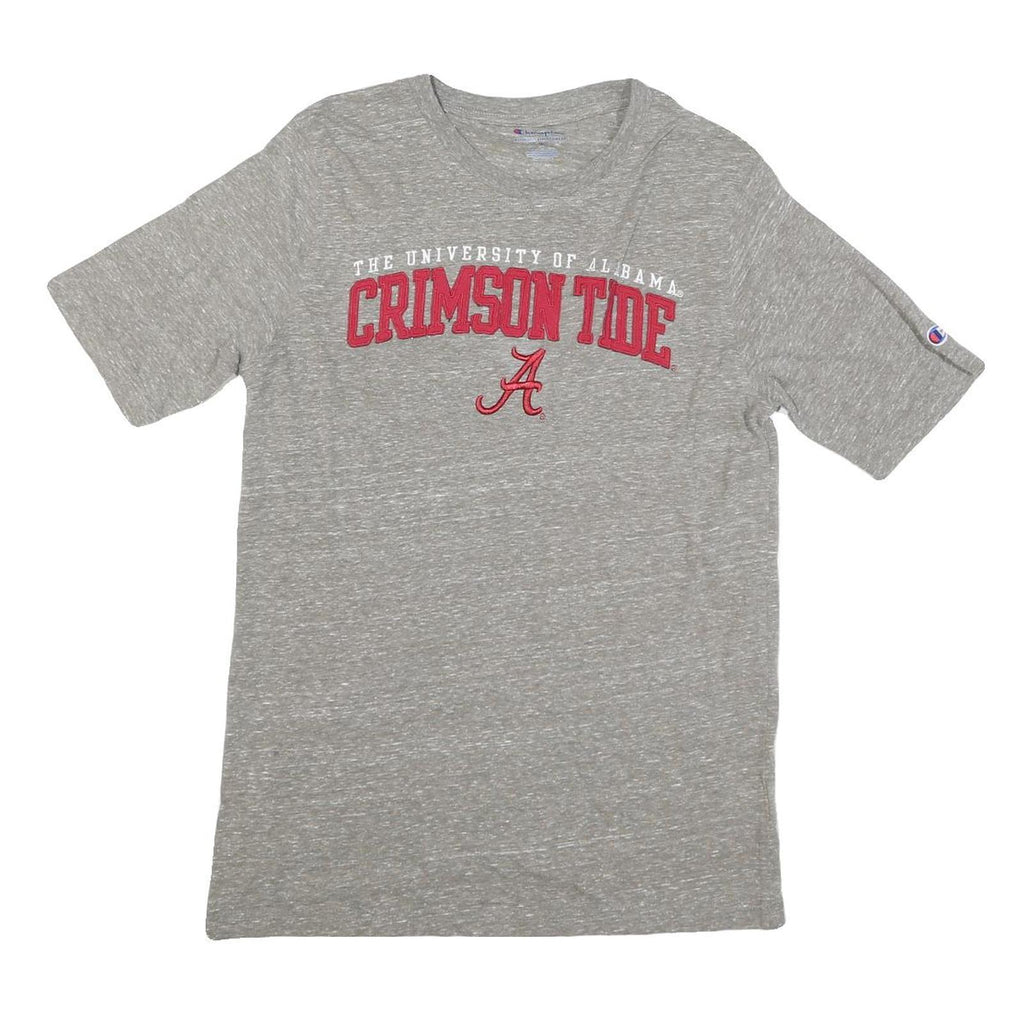 CHAMPION Mens Grey University Of Alabama Crimson Tide Graphic T-Shirt M Crew