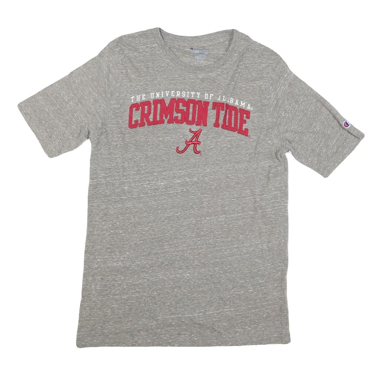CHAMPION Mens Grey University Of Alabama Crimson Tide Graphic T-Shirt M Crew