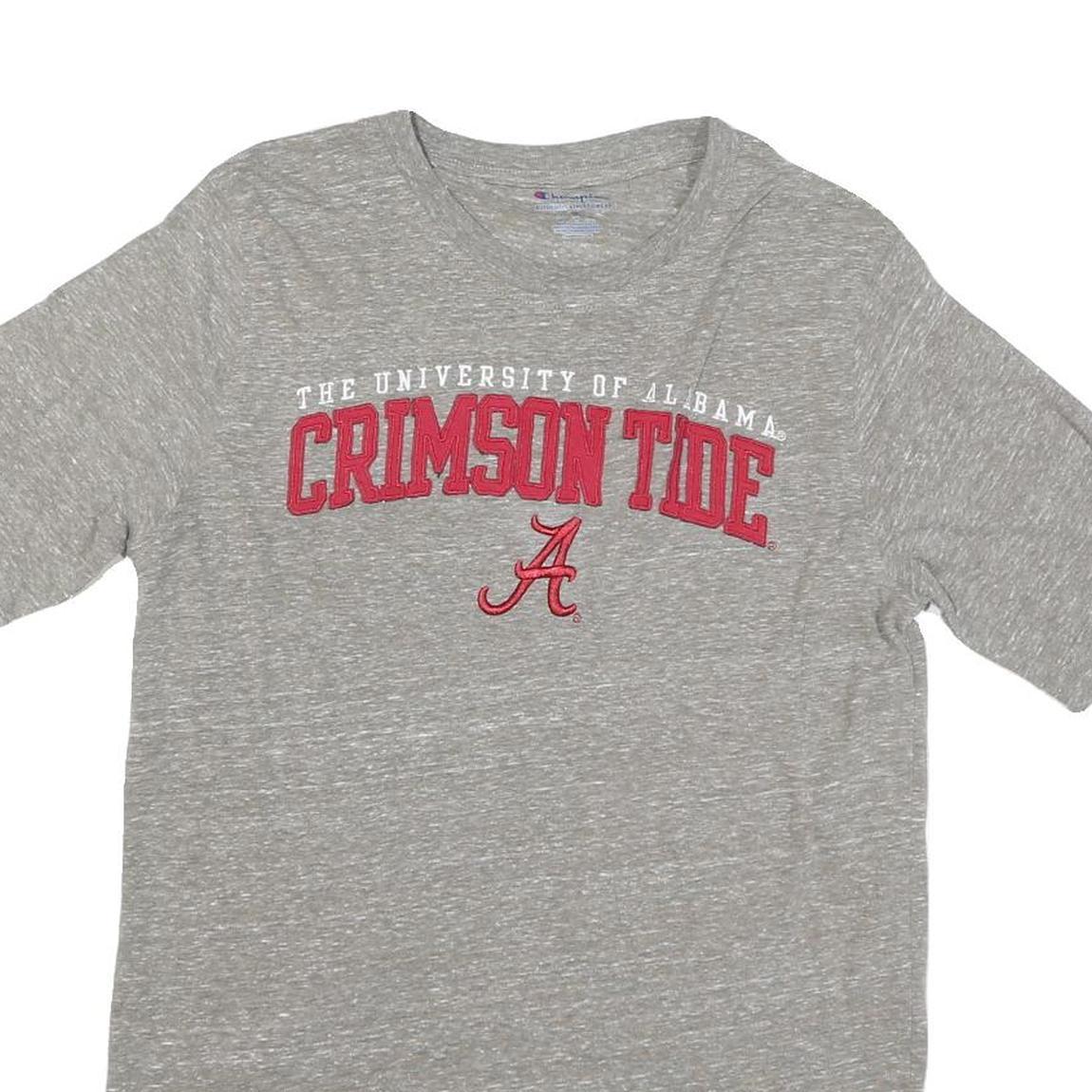CHAMPION Mens Grey University Of Alabama Crimson Tide Graphic T-Shirt M Crew