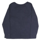 TOMMY HILFIGER Womens Navy Plain Jumper Crew Neck Basic Knit L Cotton Blend