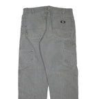 DICKIES Mens Grey Regular Fit Straight Denim Jeans W36 L34 Workwear