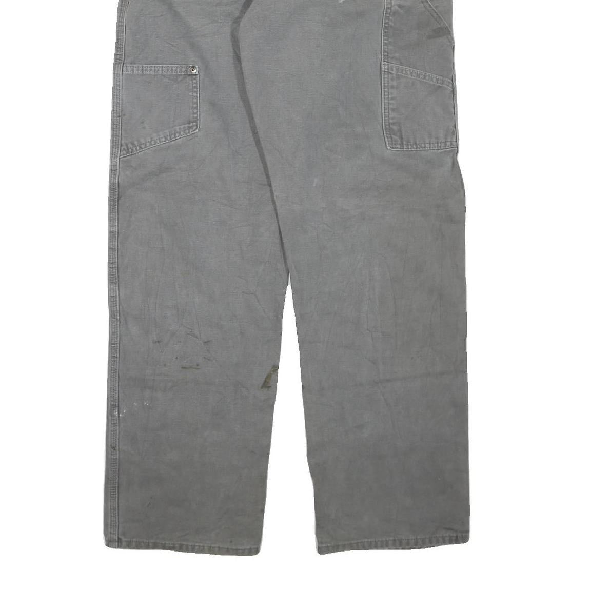 DICKIES Mens Grey Regular Fit Straight Denim Jeans W36 L34 Workwear