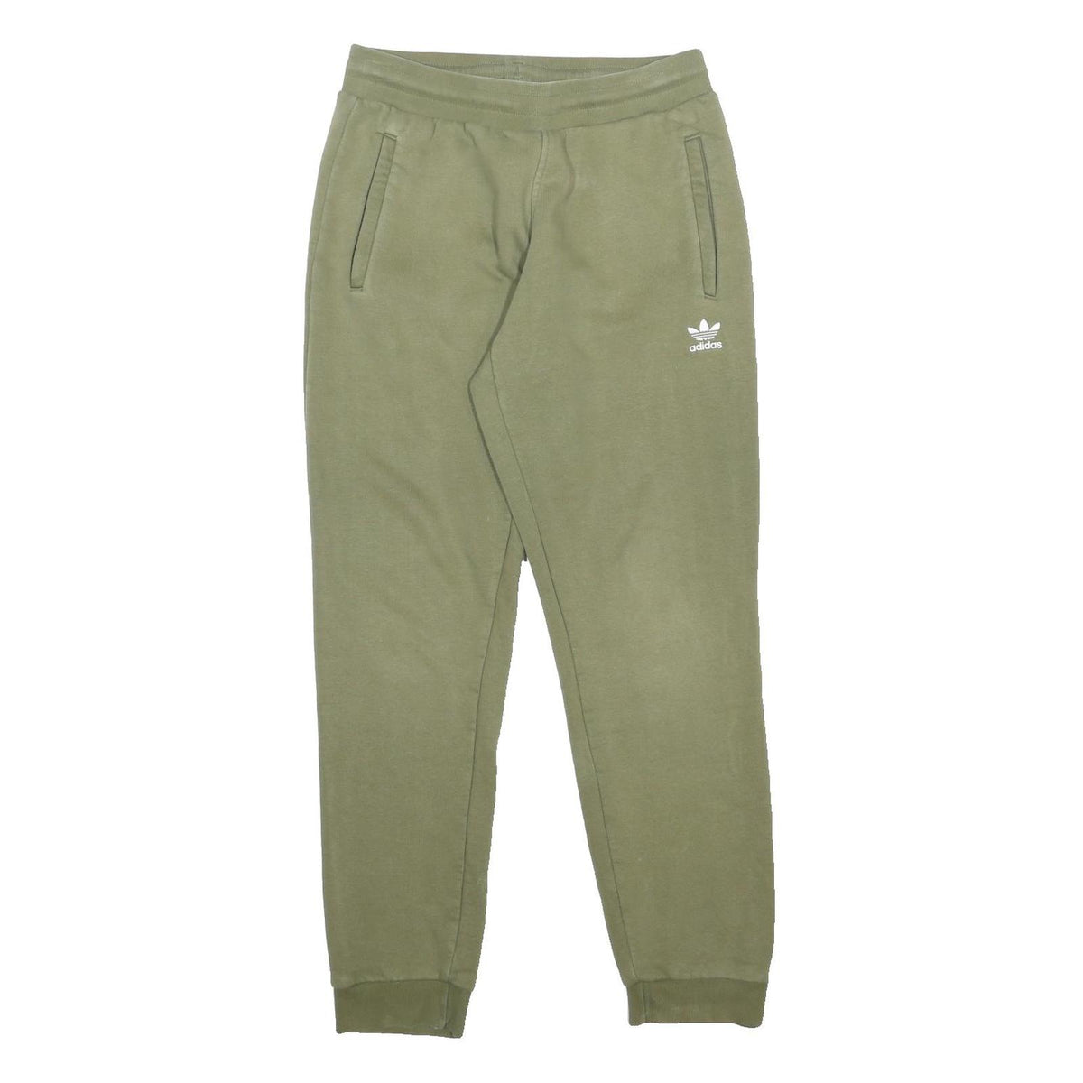ADIDAS Mens Joggers Green Slim Tapered M W28 L29 Cotton Blend Comfortable Casual