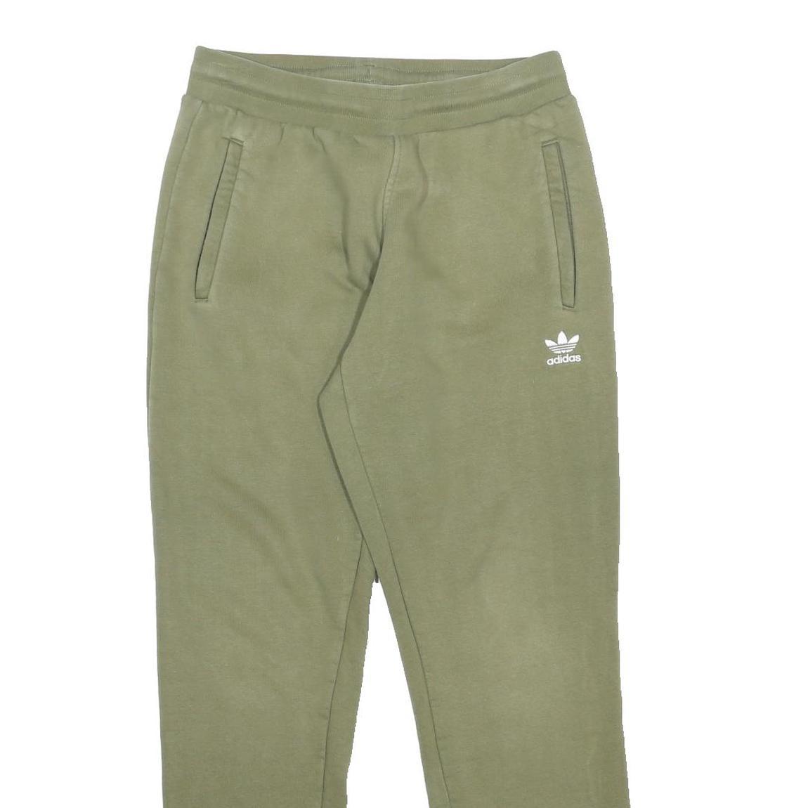 ADIDAS Mens Joggers Green Slim Tapered M W28 L29 Cotton Blend Comfortable Casual