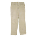 CARHARTT Mens Jeans Beige Regular Straight Denim W33 L30 Workwear Zip Closure