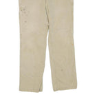 CARHARTT Mens Jeans Beige Regular Straight Denim W33 L30 Workwear Zip Closure