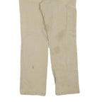 CARHARTT Mens Jeans Beige Regular Straight Denim W33 L30 Workwear Zip Closure