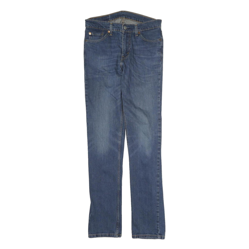 LEVI'S 511 Mens Blue Regular Slim Denim Medium W30 L34 Straight Zip Jeans