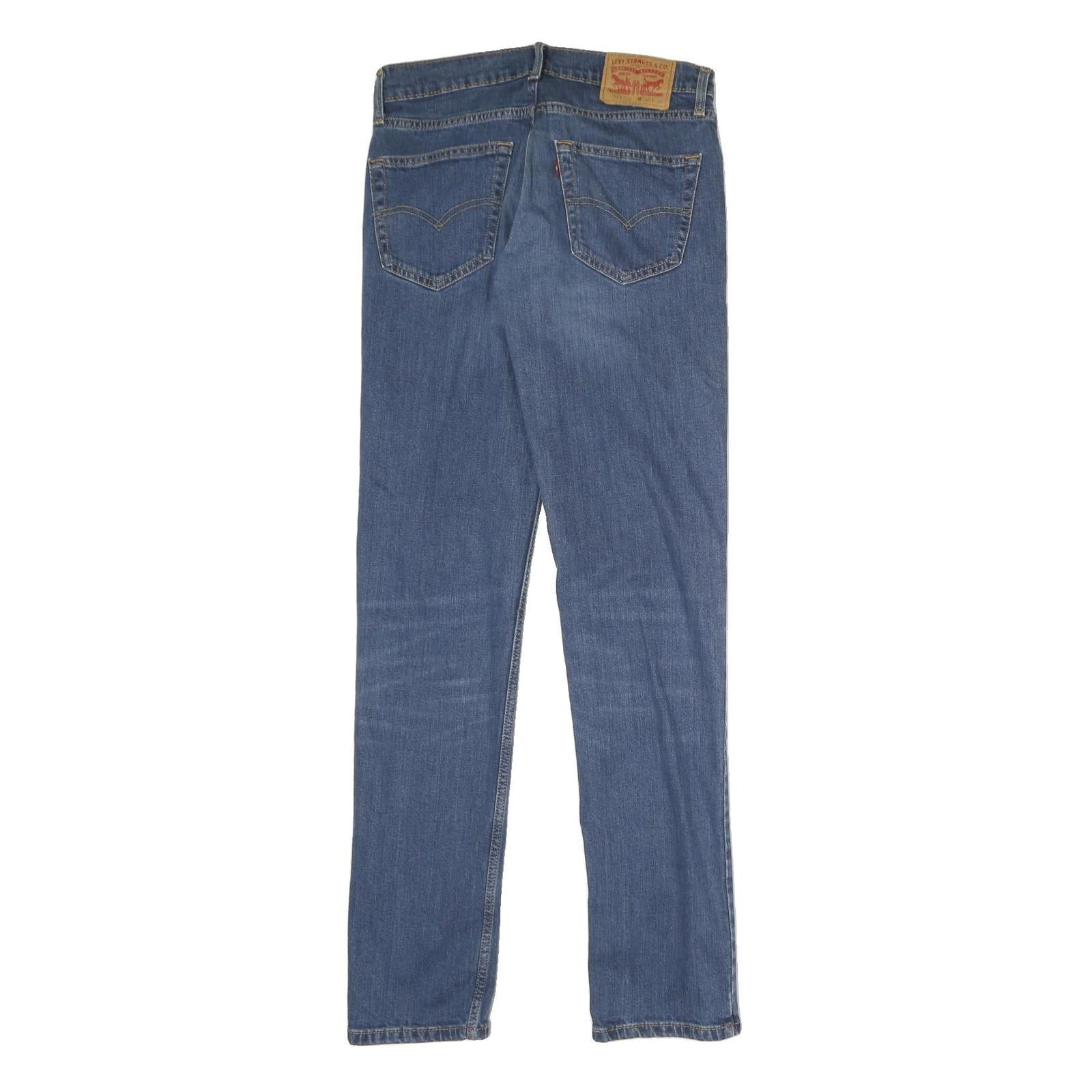 LEVI'S 511 Mens Blue Regular Slim Denim Medium W30 L34 Straight Zip Jeans