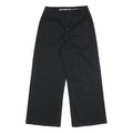 DICKIES Womens Black Loose Wide Leg Cotton Blend Trousers W27 L26 Zip Closure