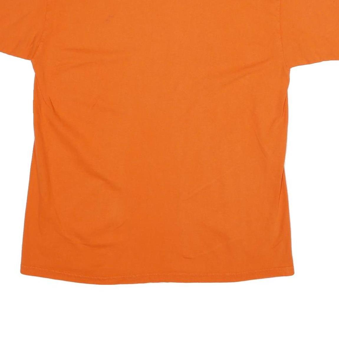 Mens Orange Virginia Tech Graphic T-Shirt M Short Sleeve Crew Neck Casual