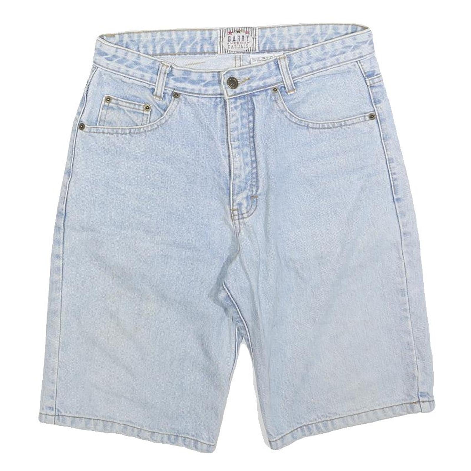 GARRY Womens Shorts Blue Denim Casual S W28 Classic Summer Fashion