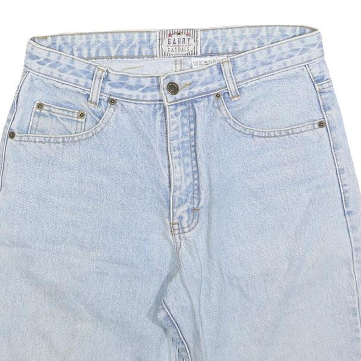 GARRY Womens Shorts Blue Denim Casual S W28 Classic Summer Fashion