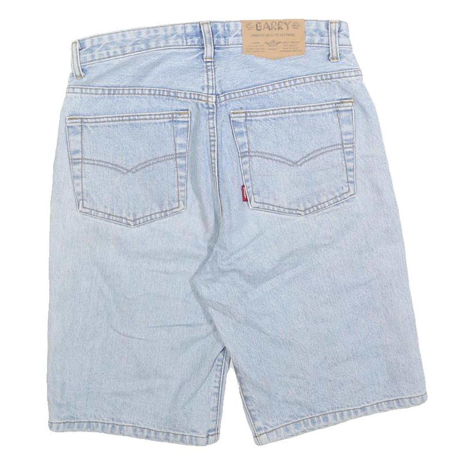 GARRY Womens Shorts Blue Denim Casual S W28 Classic Summer Fashion