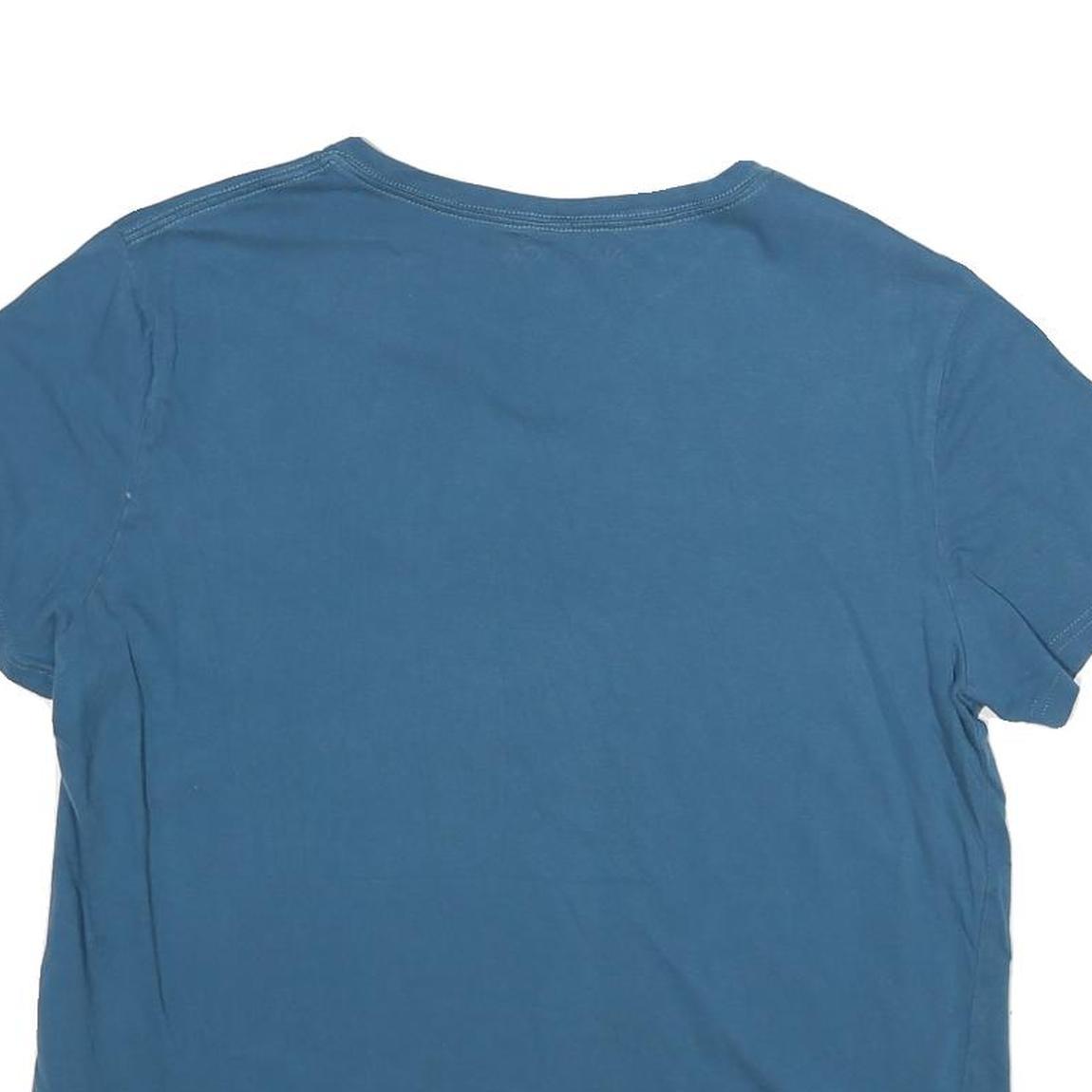 NAUTICA Mens Blue V-Neck Short Sleeve T-Shirt Cotton M Classic Casual