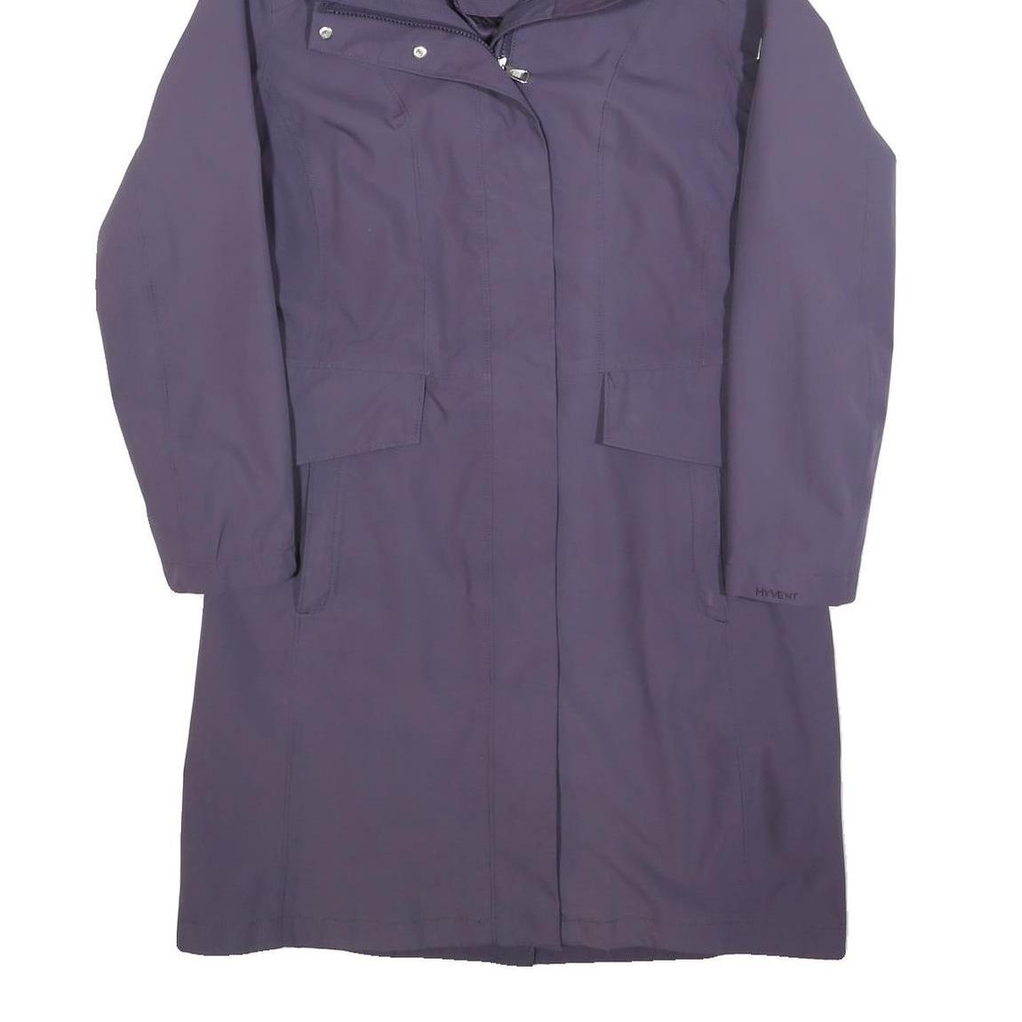 THE NORTH FACE Womens Purple Outdoor Jacket M Polyester Zip Hooded Casual