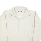 CLIQUE Mens White Cotton Blend Jacket XL Zip Plain Lightweight Casual