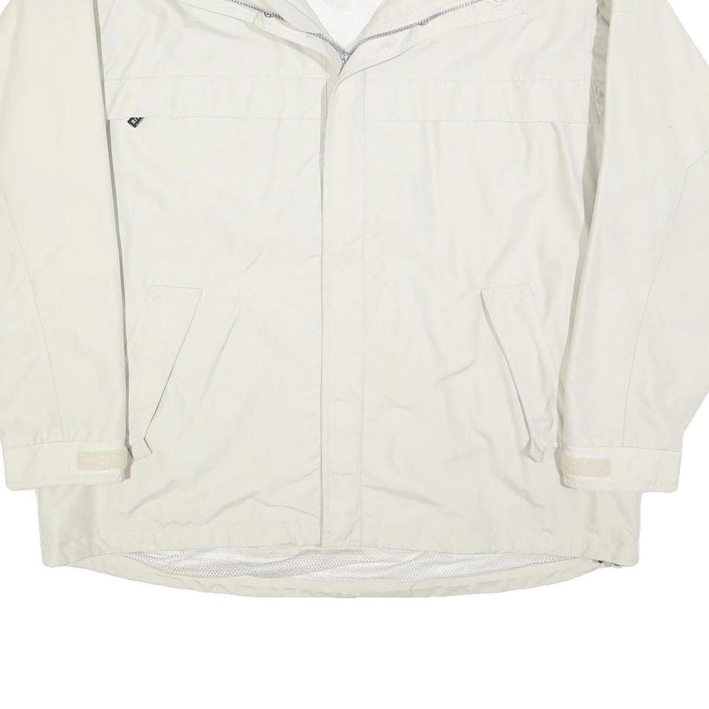 CLIQUE Mens White Cotton Blend Jacket XL Zip Plain Lightweight Casual