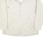 CLIQUE Mens White Cotton Blend Jacket XL Zip Plain Lightweight Casual