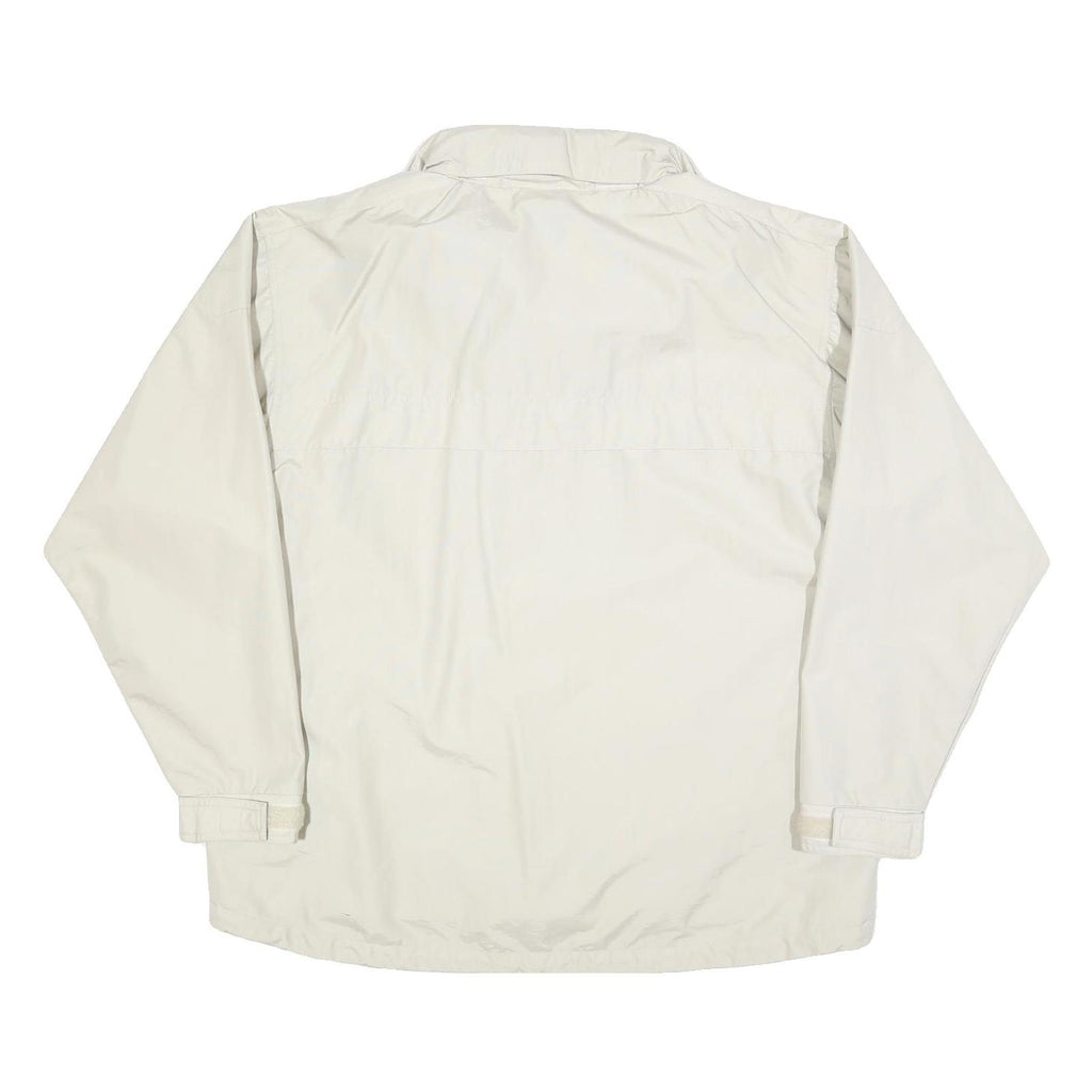 CLIQUE Mens White Cotton Blend Jacket XL Zip Plain Lightweight Casual