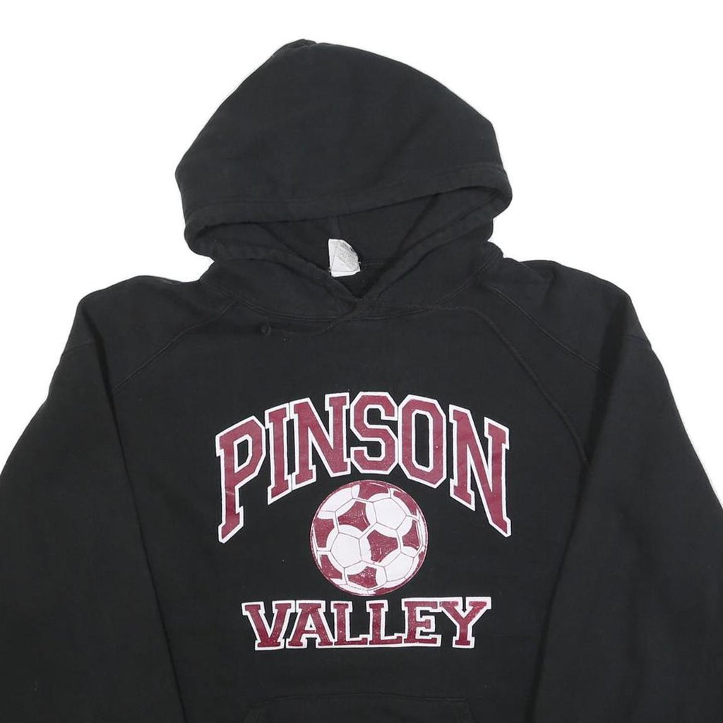 BADGER SPORT Mens Black Pinson Valley Pullover Hoodie L Cotton Blend