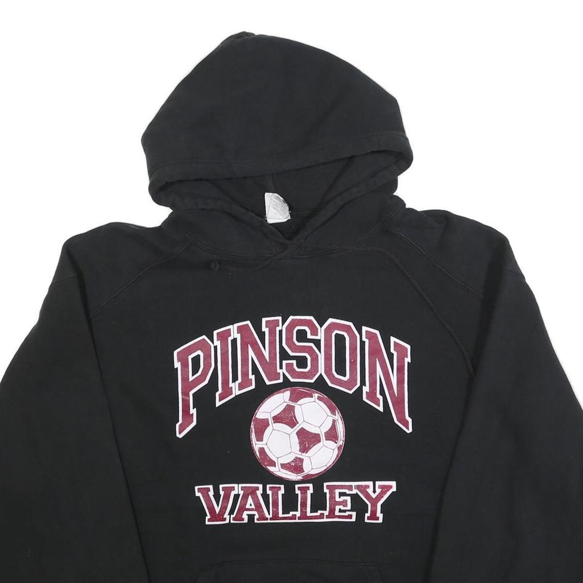BADGER SPORT Mens Black Pinson Valley Pullover Hoodie L Cotton Blend