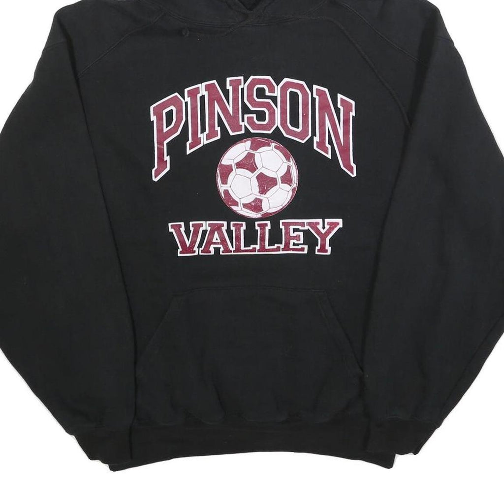 BADGER SPORT Mens Black Pinson Valley Pullover Hoodie L Cotton Blend