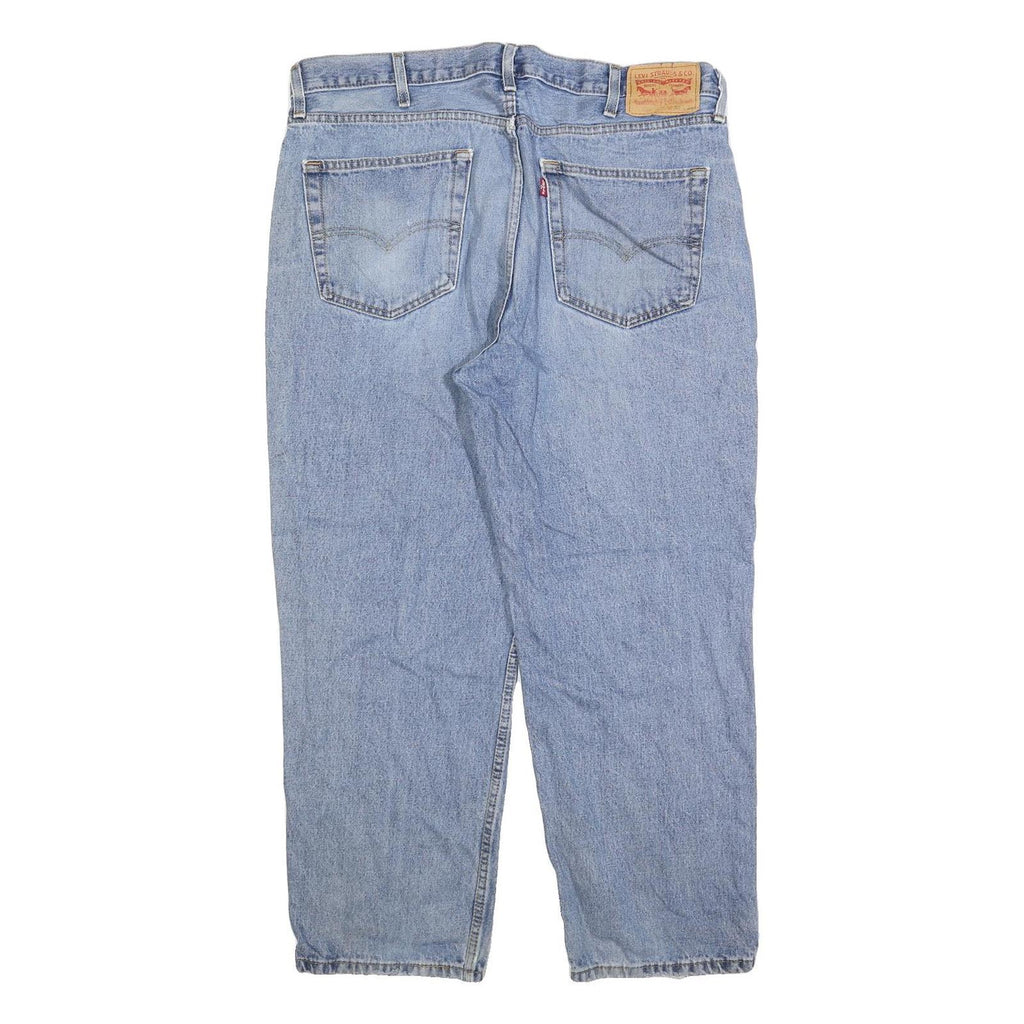 LEVI'S 550 Straight Mens Jeans Light Blue Relaxed Straight Denim Stone Wash W38