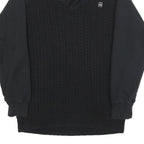 G-STAR Mens Black Patterned Pullover Cable Knit 2XL Cotton Jumper Knitwear