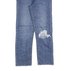 LEVI'S Womens Blue Regular Straight Denim Light W24 L26 Button Closure Jeans