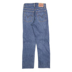 LEVI'S Womens Blue Regular Straight Denim Light W24 L26 Button Closure Jeans