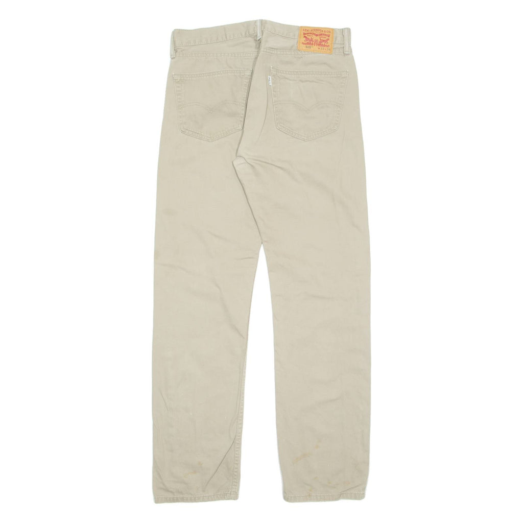LEVI'S Mens Trousers Beige Regular Straight W33 L34