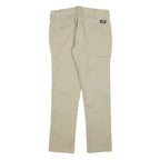 DICKIES Mens Slim Beige Cotton Blend Slim Straight Trousers W30 L29 Workwear
