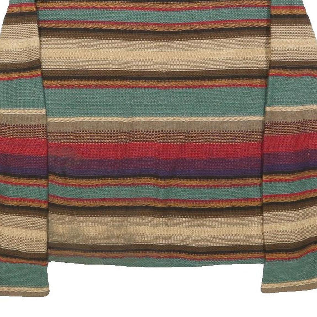 LAUREN RALPH LAUREN Womens Striped Patterned Boat Neck Knit Jumper L Cotton