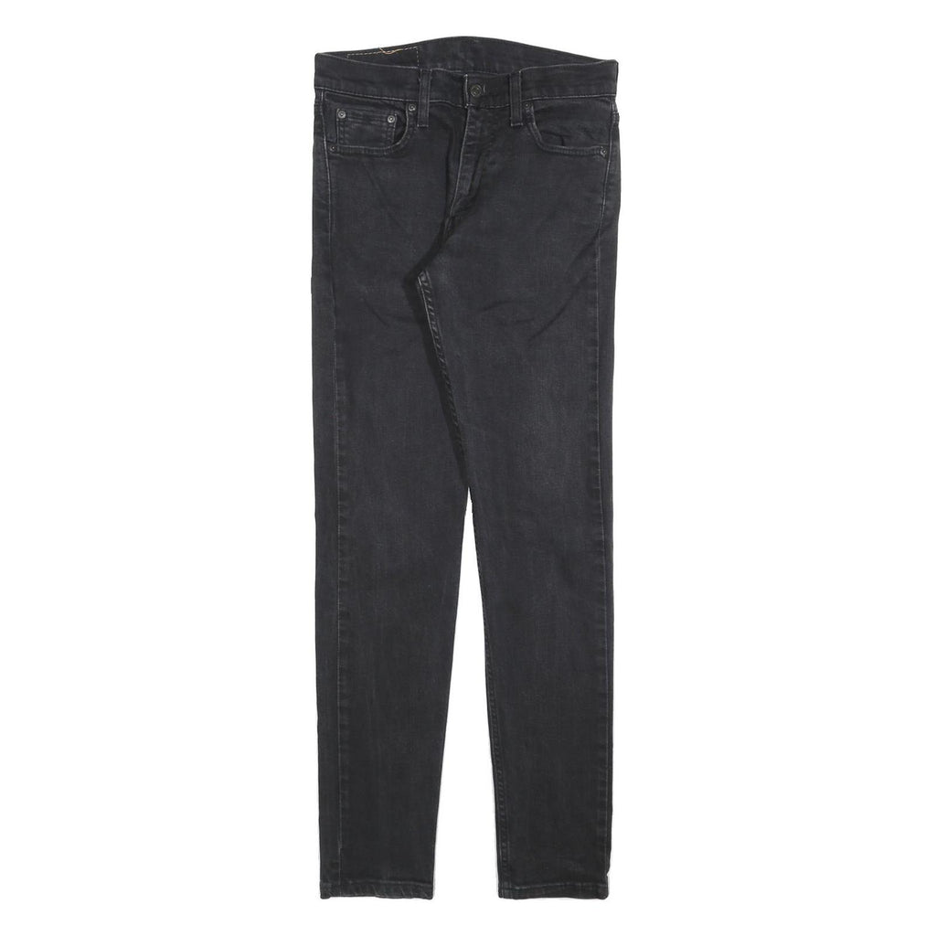 LEVI'S 512 LO-BALL Mens Jeans Black Slim Skinny Denim Medium W30 L32 Stylish Zip