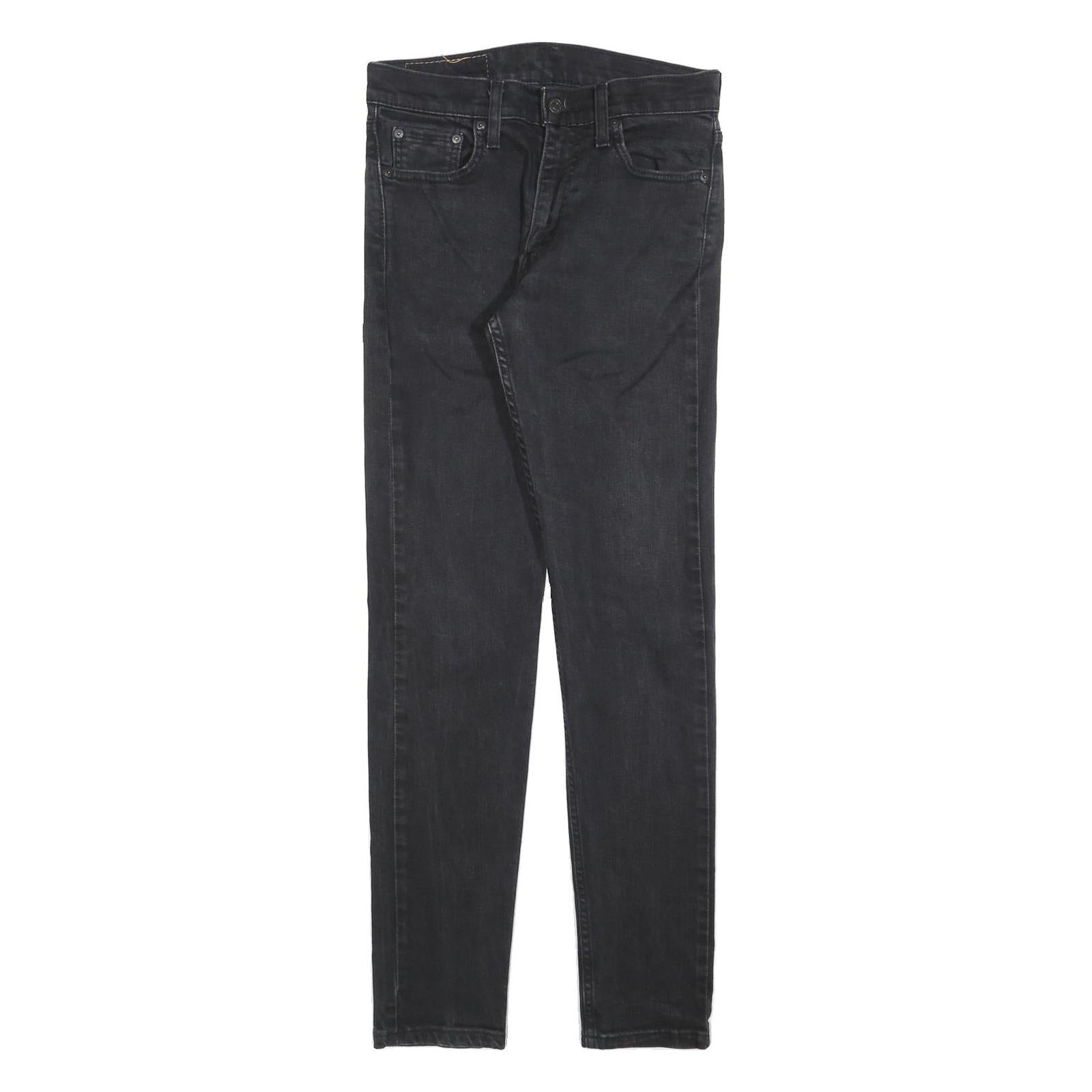 LEVI'S 512 LO-BALL Mens Jeans Black Slim Skinny Denim Medium W30 L32 Stylish Zip