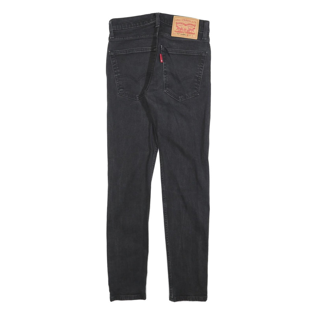 LEVI'S 512 LO-BALL Mens Jeans Black Slim Skinny Denim Medium W30 L32 Stylish Zip