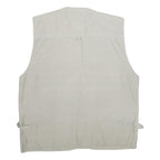 JIAN LI LAI Mens Grey Utility Jacket XL Polyester Blend Plain Zip Pockets