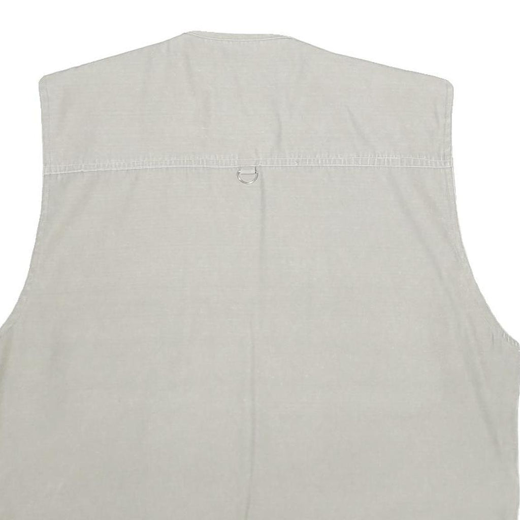 JIAN LI LAI Mens Grey Utility Jacket XL Polyester Blend Plain Zip Pockets