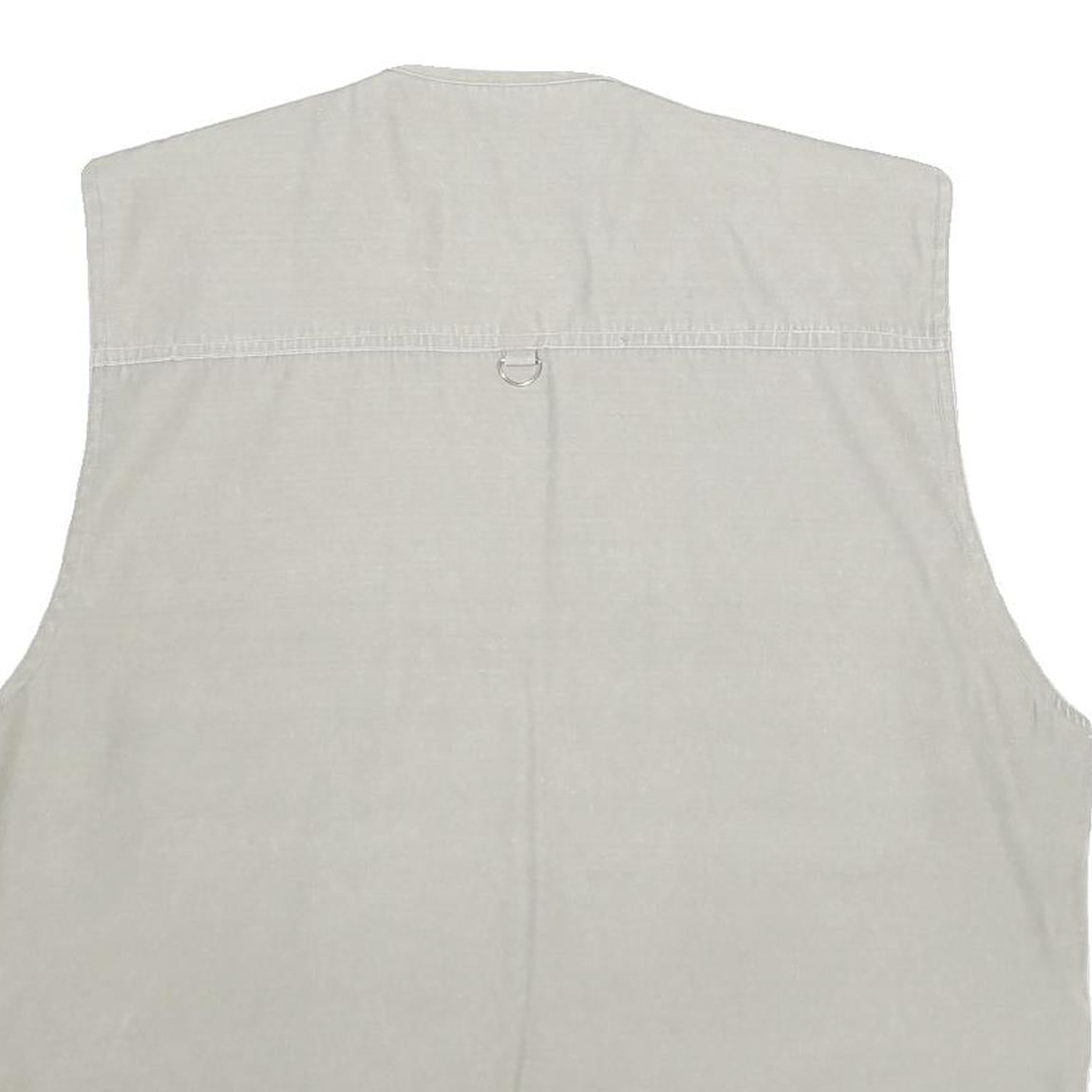 JIAN LI LAI Mens Grey Utility Jacket XL Polyester Blend Plain Zip Pockets