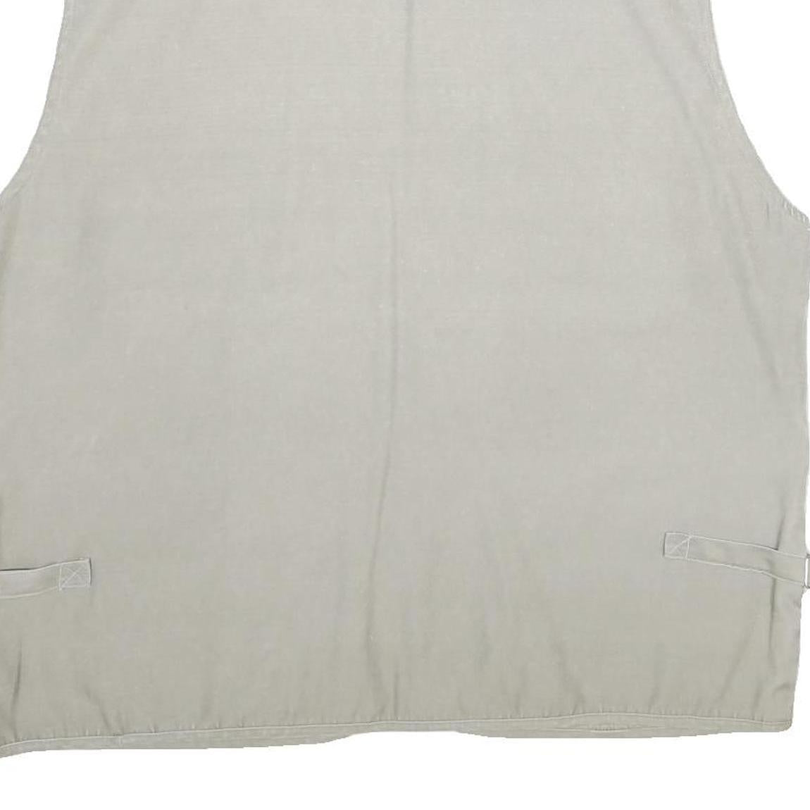 JIAN LI LAI Mens Grey Utility Jacket XL Polyester Blend Plain Zip Pockets