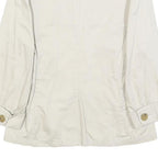 WEEKEND MAX MARA Womens White Cotton Blend Casual Jacket S Button Plain