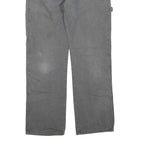 DICKIES Mens Cotton Blend Grey Regular Straight Trousers W34 L32 Workwear Zip