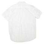 LEVI'S Mens White Button-Down Short Sleeve Shirt M Casual Cotton Blend