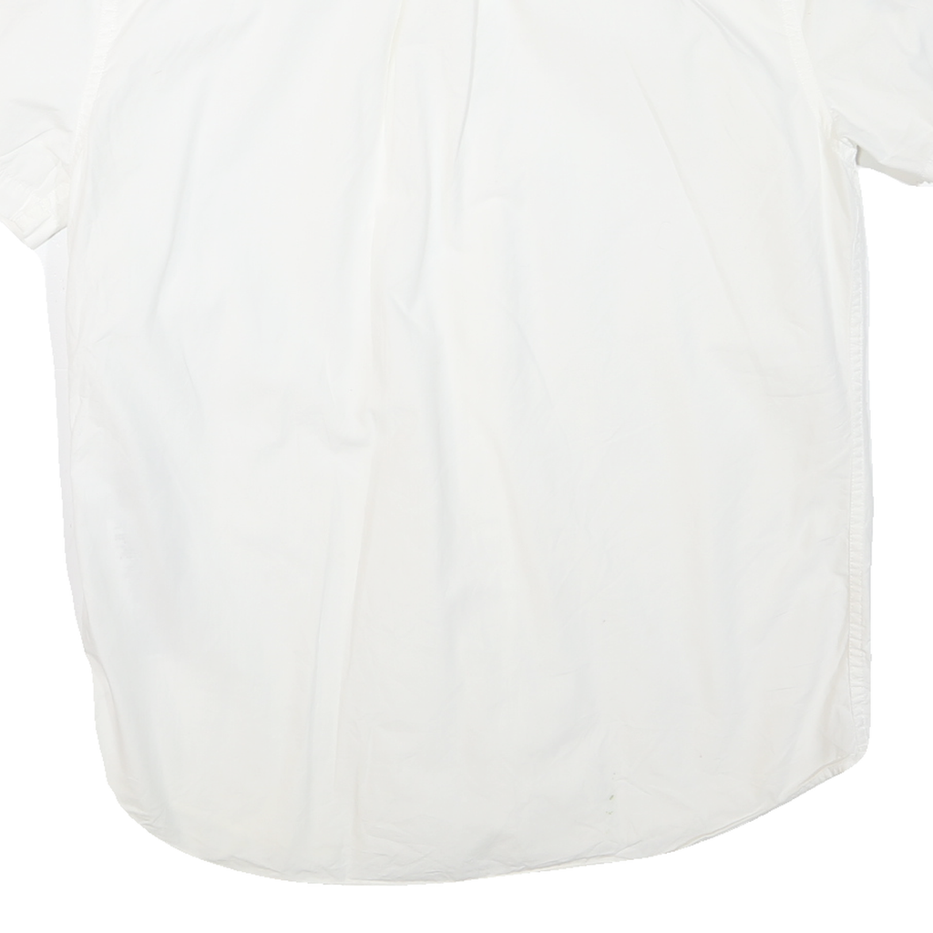 LEVI'S Mens White Button-Down Short Sleeve Shirt M Casual Cotton Blend