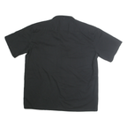 DICKIES Mens Black Cotton Blend Workwear Shirt L Button Front Pocket Casual