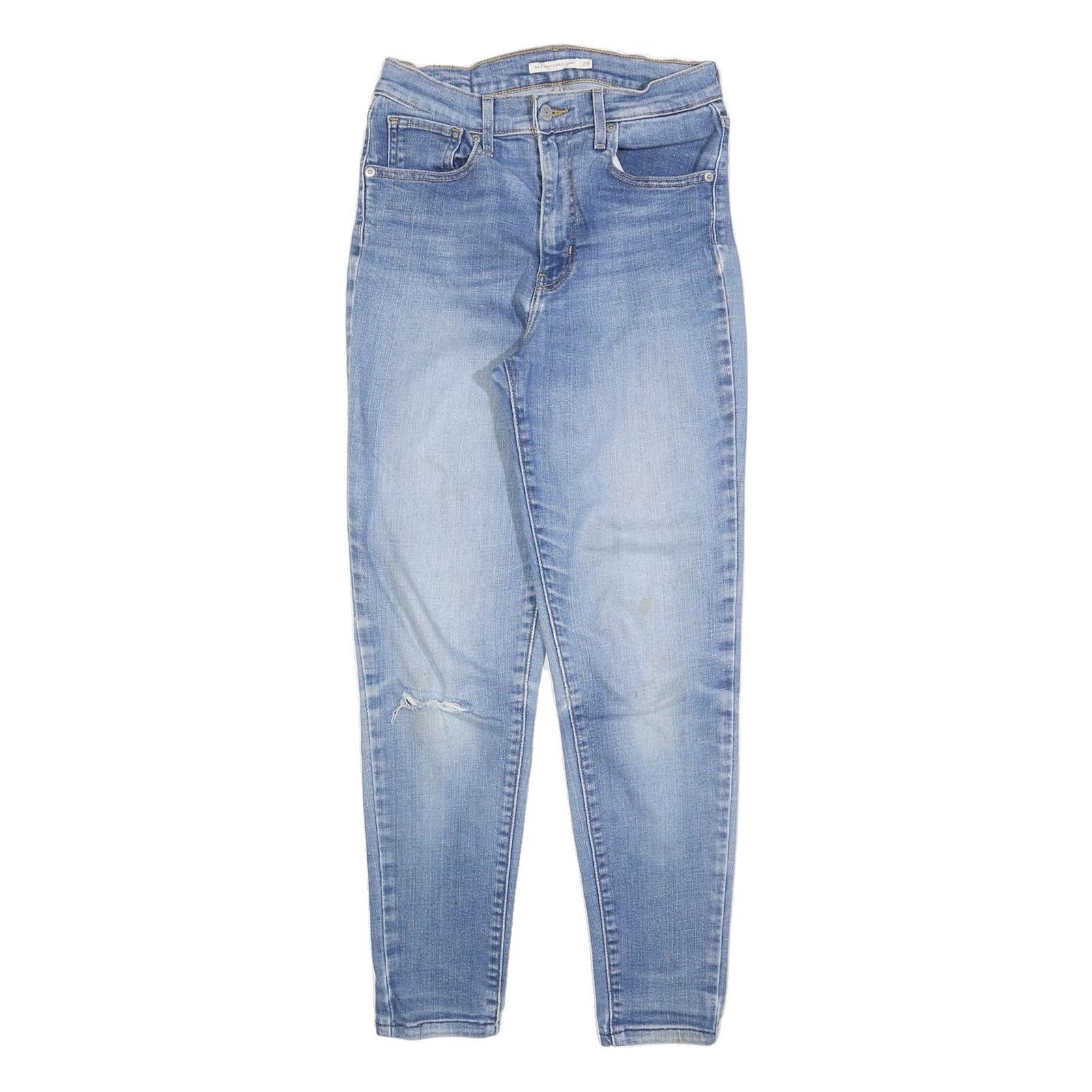 LEVI'S Womens Jeans Blue Slim Skinny Denim Light W28 L28 Zip Cotton Blend