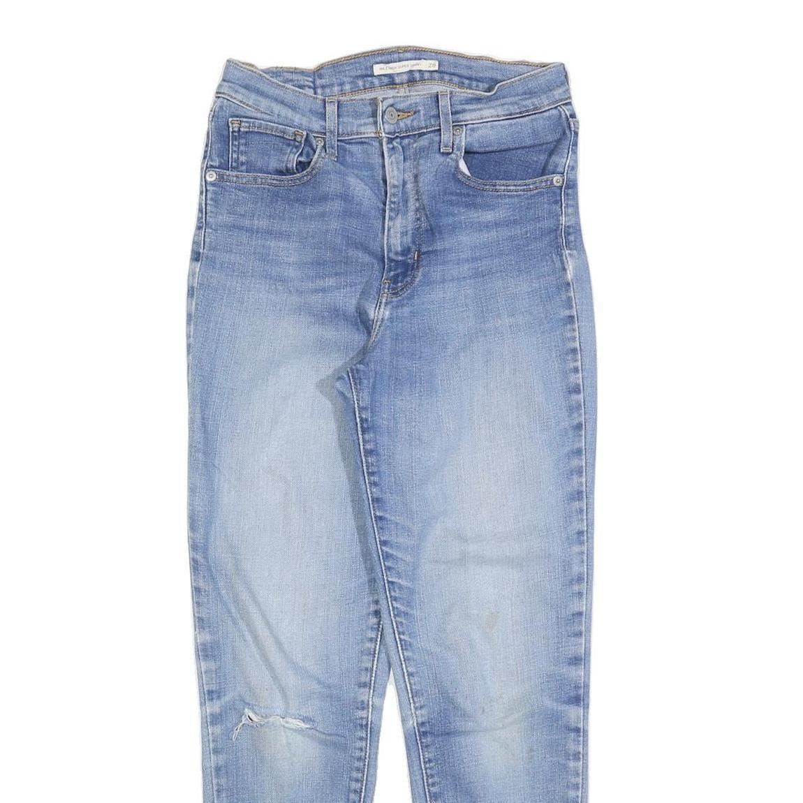 LEVI'S Womens Jeans Blue Slim Skinny Denim Light W28 L28 Zip Cotton Blend