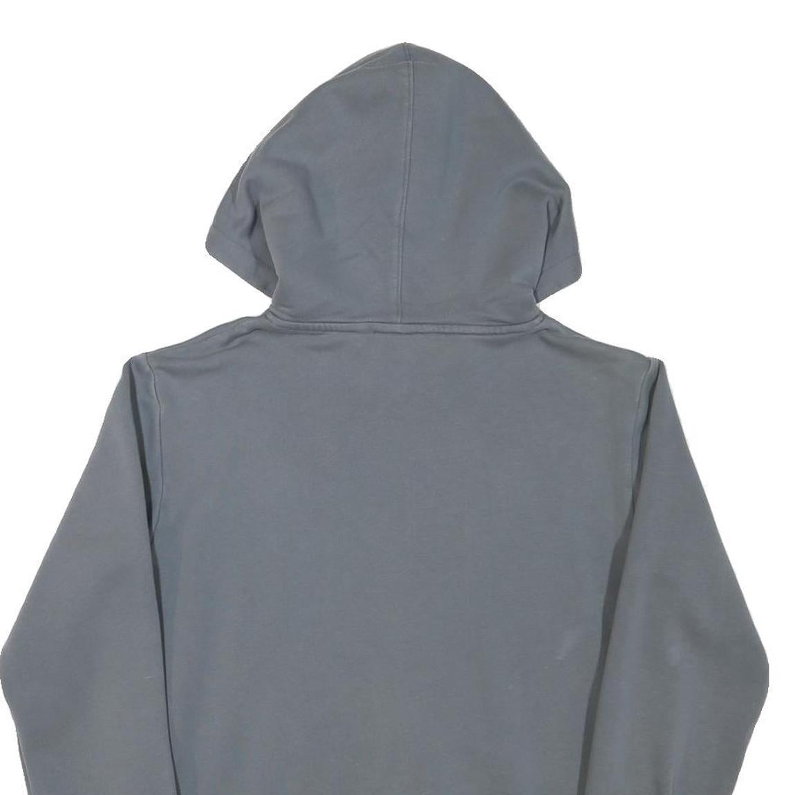 ADIDAS Mens Grey Blue Hoodie S Cotton Blend Casual Pullover Hooded Sweatshirt